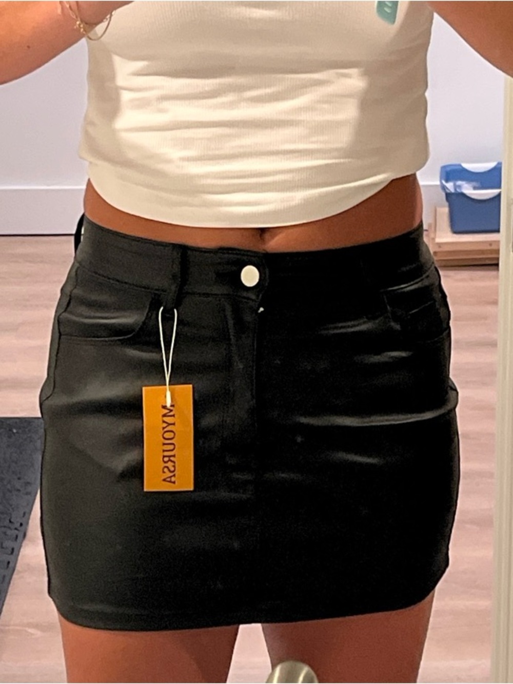 SHEIN Sleek Black Mini Skirt